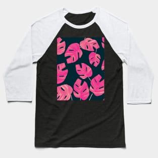 Pink leaves Baseball T-Shirt